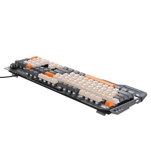 Клавіатура HOCO Wired metal cover gaming keyboard DI98 |RGB, 104 Keys| (UA/ru/EN розгортка) black