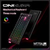 Клавіатура Onikuma Tri Mode Mechanical RGB gaming keyboard 81 Keys MT706 |2.4G/BT/Type-C, ENG Layout white