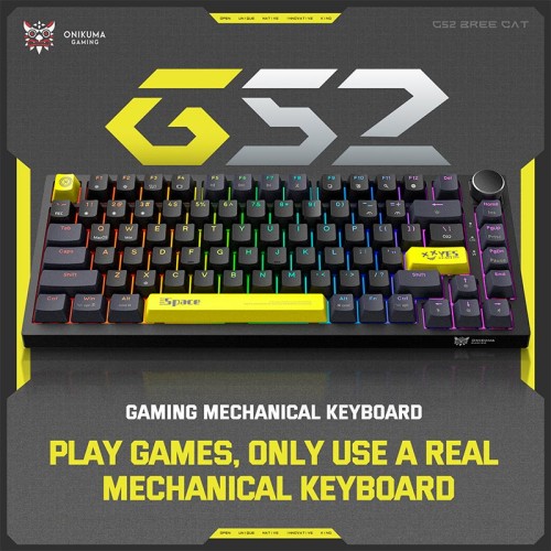 Клавіатура Onikuma Type-C With RGB Wired Mechanical Keyboard 82 Keys G52 |ENG Layouts| black