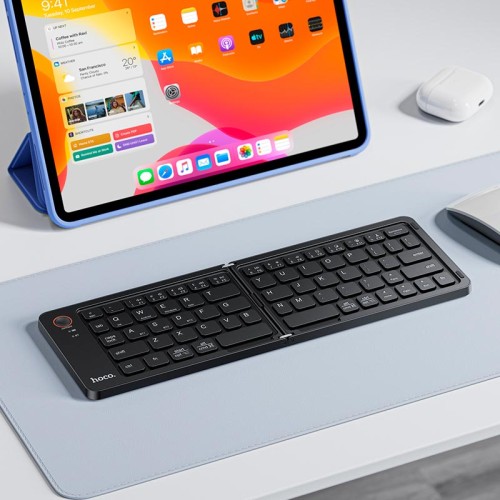 Клавіатура HOCO Proficient mini folding wireless keyboard GM71 (english version) |67 Keys, BT5.2| black