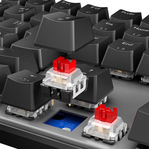 Ігрова клавіатура MEETION Wired Mechanical keyboard red switch MK009Pro (ukrainian version) black