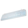 Клавіатура Meetion USB Wired mechanical gaming keyboard blue switch MK600MX (ukrainian version) |105 keys| white