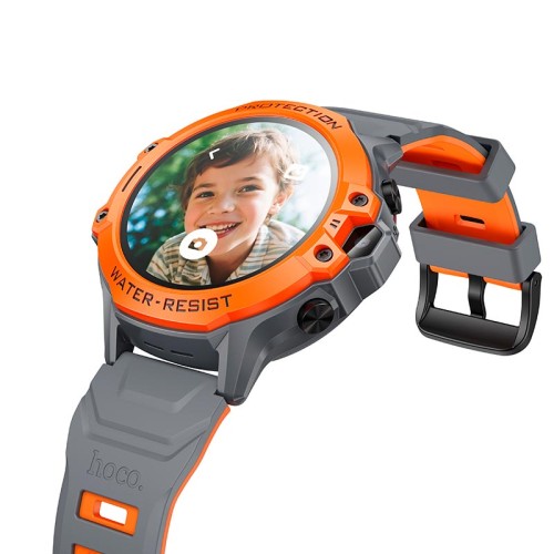 Дитячій смарт-годинник HOCO children phone watch Y107 IP54 |1.83" LCD, 4G, WiFi/GPS/LBS positionning| black
