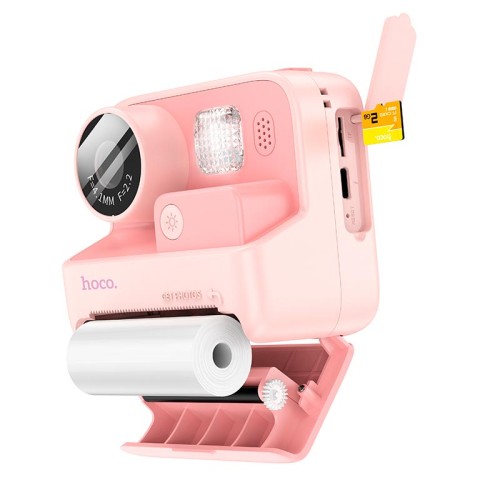 Дитяча цифрова фото-відео камера HOCO Dual lens children printing camera DV200 |2" ips screen| yellow