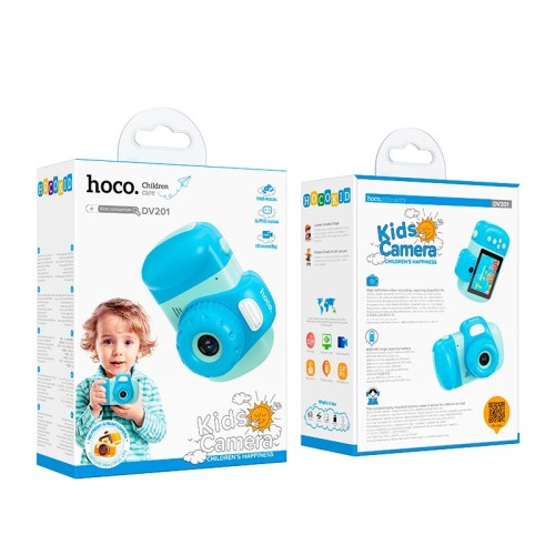 Дитяча Цифрова фото-Відео камера HOCO Dual lens children camera DV201 |2.4" ips screen, 1080p video| pink