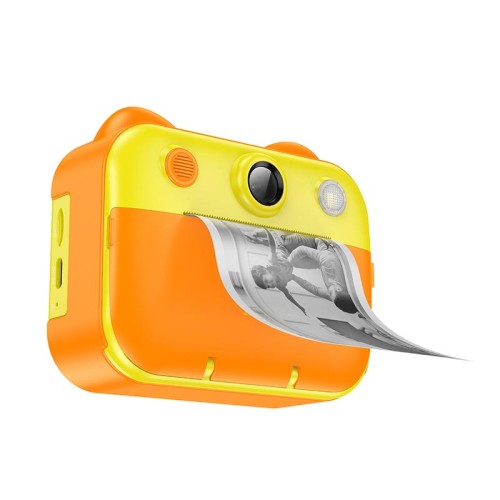 Дитяча цифрова фото-відео камера HOCO Dual-camera children printing camera DV204 |2.4" HD screen| yellow