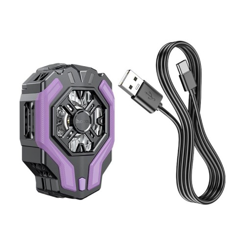 Кулер для телефону HOCO Ambitious cooling mobile phone fan GM26 |4.5-7"| black-purple
