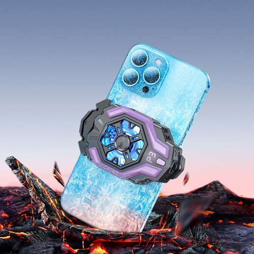Кулер для телефону HOCO Ambitious cooling mobile phone fan GM26 |4.5-7"| black-purple