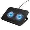 Куллер для Ноутбука HOCO Jade laptop cooling stand GA4 |12-17", RGB, 7 level, 2 Fans| black