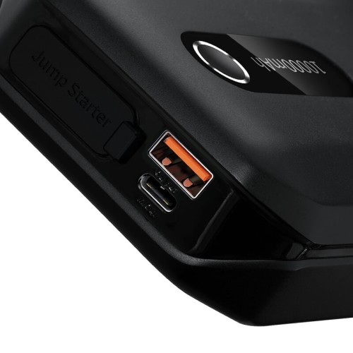 Пусковий пристрій (бустер) для авто BASEUS Super Energy Air Car Jump Starter 10000mah, Peakcurrent 1000A |1USB/1Type-C, 2.4A| (CGNL020101) black