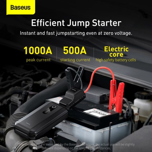 Пусковий пристрій (бустер) для авто BASEUS Super Energy Air Car Jump Starter 10000mah, Peakcurrent 1000A |1USB/1Type-C, 2.4A| (CGNL020101) black