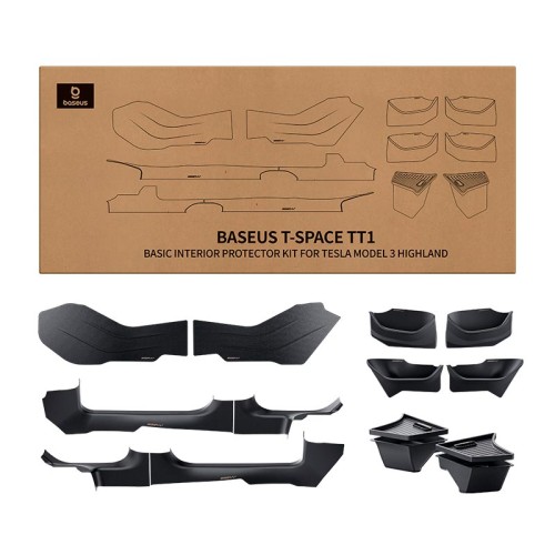 Захисний комплект для салону BASEUS T-Space TT1 12-Piece Interior Protector Kit for Tesla Model 3 Highland 1.0 black