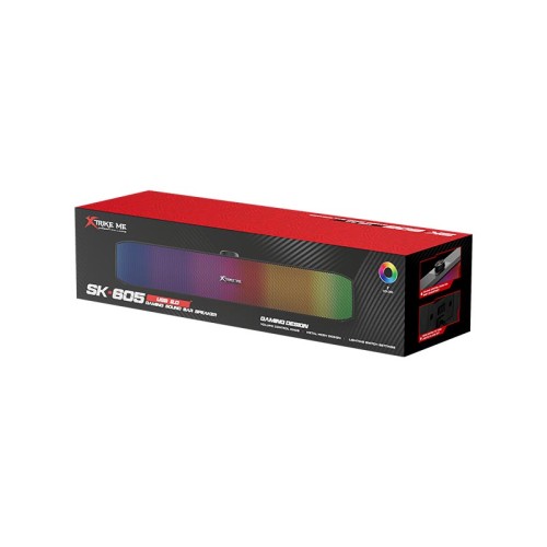 Акустика для ПК XTRIKE Me Wired Speaker SK-605 |AUX+USB, RGB, 3W| black