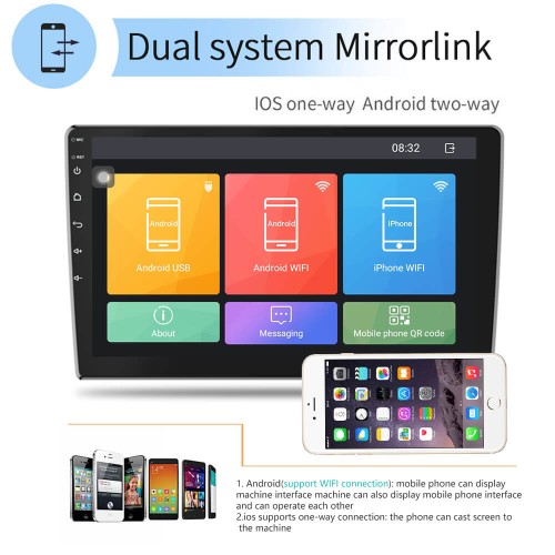 Android Магнитола для авто A2646KT (Q3162) |OS9.1, 2/16GB, 10.1" HD, GPS, WI-Fi, FM, BT| black
