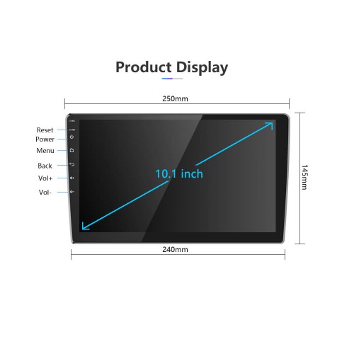 Android Магнитола для авто A2646KT (Q3162) |OS9.1, 2/16GB, 10.1" HD, GPS, WI-Fi, FM, BT| black