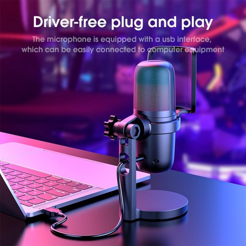 Мікрофон Onikuma RGB microphone M730 |Type-C, 2m| black