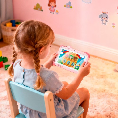 Планшет HOCO HI16 children tablet PC |7" HD, Android 11, 2.4G/5G, WiFi, BT5.0 0.3/2MP, 2+2 RAM/32 ROM| pink
