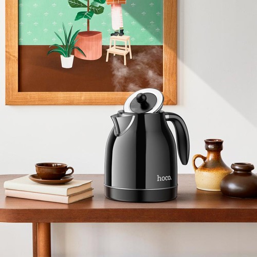 Електрочайник HOCO retro electric kettle HE10 |1.7L, 1850-2200W| black