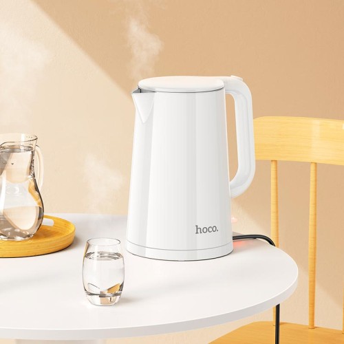 Електрочайник HOCO electric kettle HE11 |1.7L, 1500-1800W| white