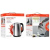 Електрочайник HOCO stainless steel electric kettle HE12 |1.7L, 1850-2200W| grey