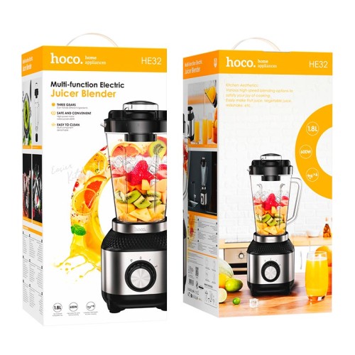 Блендер HOCO electric juicer blender HE32 |600W, 1.8L| black