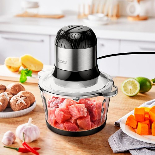 Електричний подрібнювач м'яса HOCO glass meat grinder HE34|300W, 1.8L| black