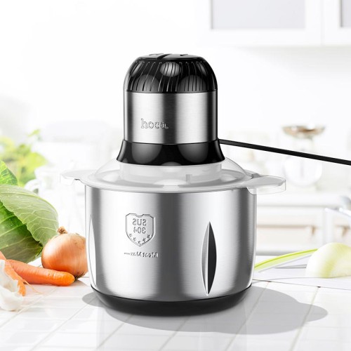 Подрібнювач для м'яса HOCO stainless steel meat grinder HE35 |400W, 3L| grey