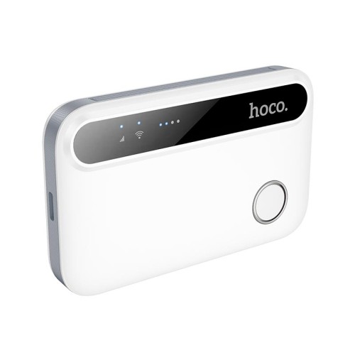 4G портативний роутер HOCO Mobile portable WiFi HI41 (Europe Asia and Africa) |2.4G, 3h| white