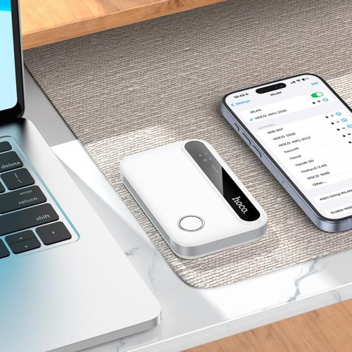 4G портативний роутер HOCO Mobile portable WiFi HI41 (Europe Asia and Africa) |2.4G, 3h| white