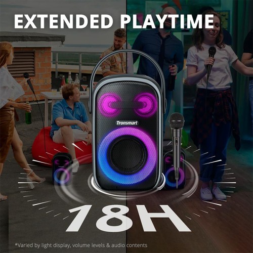 Акустика-караоке Tronsmart Halo 110 IPX6 |BT5.3, AUX, 60W, NFC, EQ, TWS, 18h Max| black