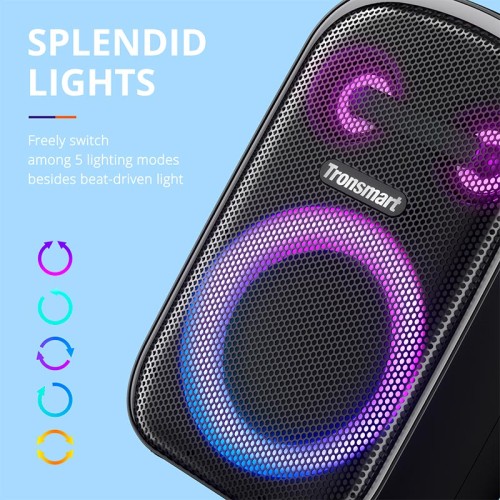 Акустика-караоке Tronsmart Halo 110 IPX6 |BT5.3, AUX, 60W, NFC, EQ, TWS, 18h Max| black