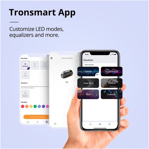 Акустика Tronsmart Bang IPX6 |BT5.3, AUX, 60W, NFC, AUX/TF/USB, TWS, 15h Max| black