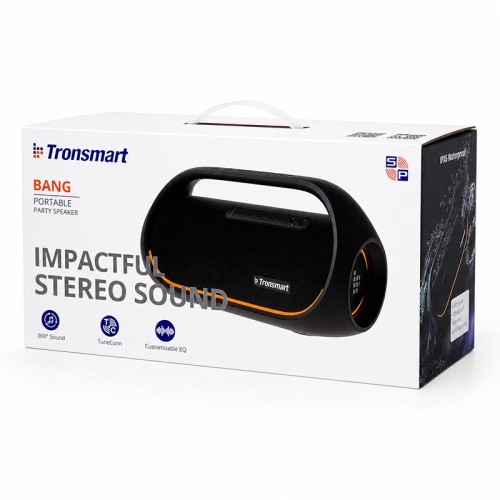 Акустика Tronsmart Bang IPX6 |BT5.3, AUX, 60W, NFC, AUX/TF/USB, TWS, 15h Max| black