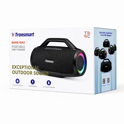 Акустика Tronsmart Bang Max IPX6 |BT5.3, AUX, 130W, NFC, AUX/TF/USB, TWS, 24h Max| black