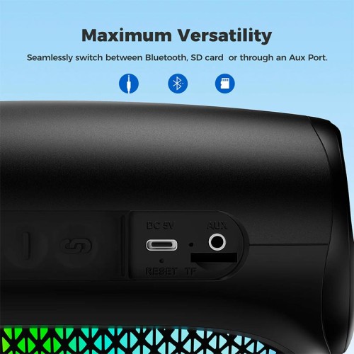 Акустика SOUNARC Portable Speaker XR3 |BT5.3, AUX/TF, 10W, TWS, 8h Max| black