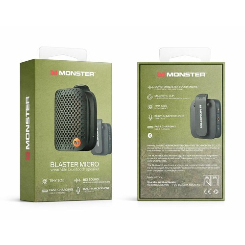 Акустика Monster Blaster Micro D127 (MS62106) IPX7 |BT5.4, 3W, 3.5-8.6h| green