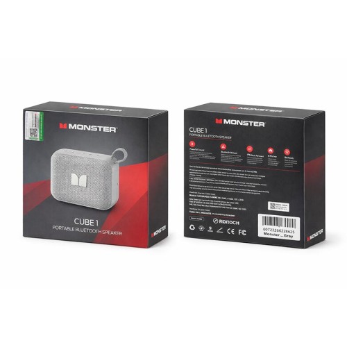 Акустика Monster Cube 1 D135 (MS62113) IPX7 |BT5.4, 6/12W| black