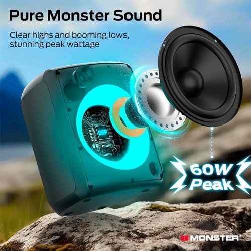 Акустика Monster Musicbox M171 (MS22150) IPX5 |BT5.3, 40W, USB/AUX/TF, 2-8h| black