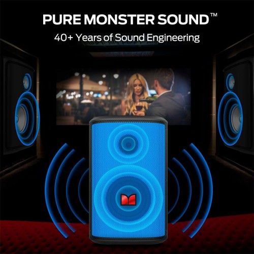Акустика Monster Sparkle M172 (MS22119) IPX5 |BT5.3, 40/80W, USB/AUX/TF, 3-18h| black