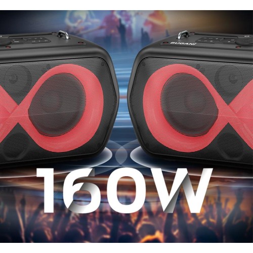 Акустика Monster Musicbox Go (with 2 microphones) M176 (MS22132) IPX5 |BT5.3, 80W, USB/AUX/TF, 2.5-4.5h| black