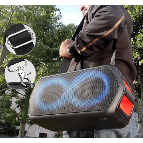 Акустика Monster Musicbox Go (with 2 microphones) M176 (MS22132) IPX5 |BT5.3, 80W, USB/AUX/TF, 2.5-4.5h| black