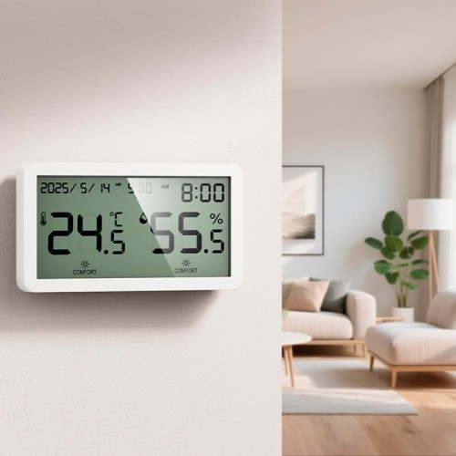 Термогігрометр HOCO indoor electronic alarm clock thermometer and hygrometer HX42 |12 month| white