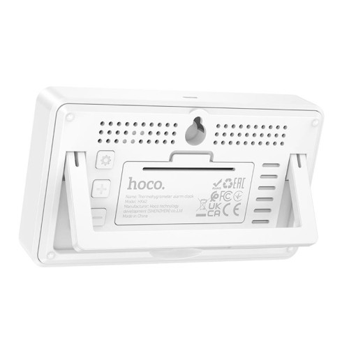 Термогігрометр HOCO indoor electronic alarm clock thermometer and hygrometer HX42 |12 month| white
