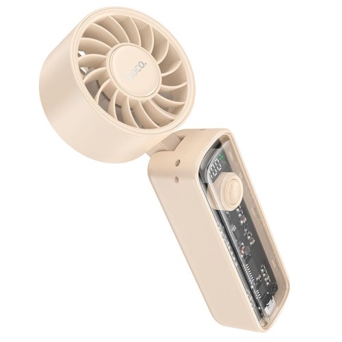 Вентилятор HOCO transparent foldable fan HX602 |2-6.5h, 100 Levels, 60dB| beige