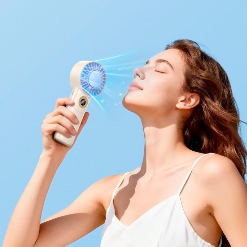 Вентилятор HOCO Ice pack series lightweight foldable fan HX605 |1.5-11h, 100 Levels, 45dB| beige