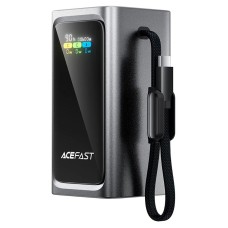 УМБ AceFast fast charging power bank with cable and TFT display M33 20000mAh |1USB/1Type-C, PD/QC, 100W/3A| black