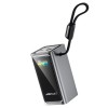 УМБ AceFast fast charging power bank with cable and TFT display M33 20000mAh |1USB/1Type-C, PD/QC, 100W/3A| black