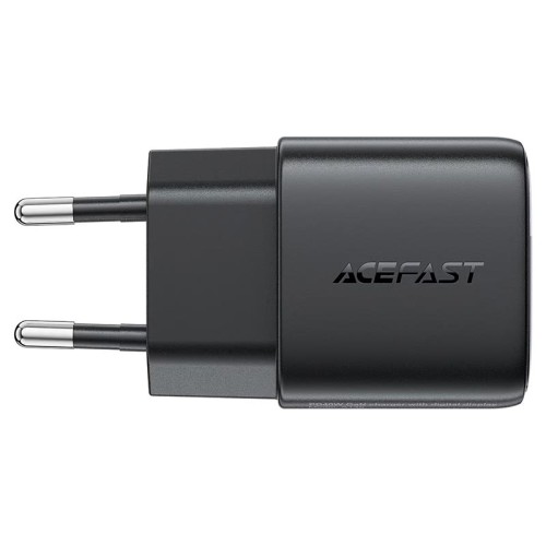 Адаптер мережевий AceFast GaN charger USB-C with digital display A135 |1Type-C, 40W/3A, PD/QC| black