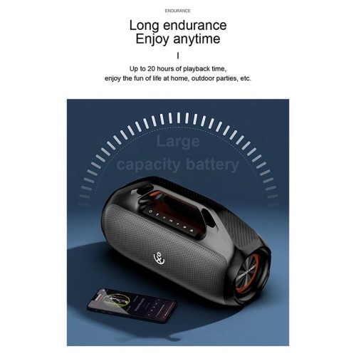 Акустика Xdobo Kungfu IPX7 |BT5.3, 160W, TWS, USB/AUX, 20h| black