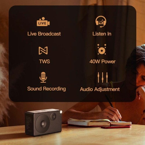 Акустика Xdobo HIFI 2015 IPX5 |BT5.3, 40W, AUX/TF, 10h| black